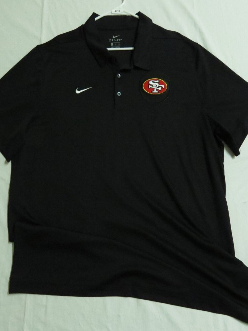 2XL 49ers Black Nike Dri-Fit Men's #33L Polo Shirt